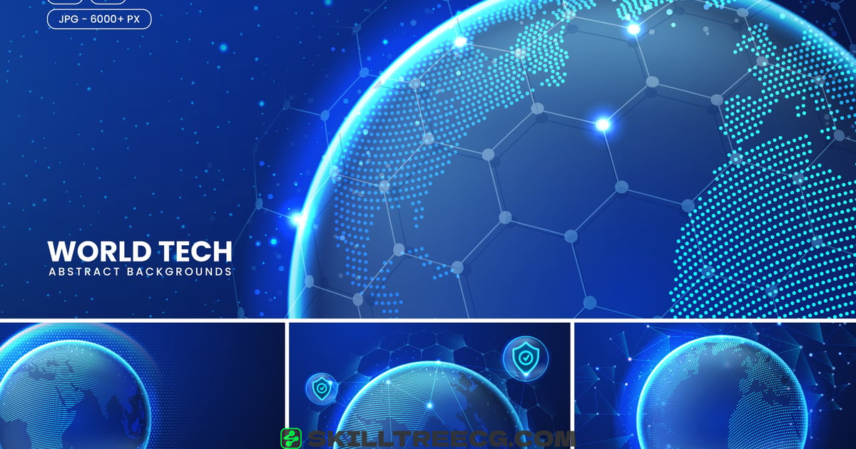 Blue World Technology Backgrounds（006226）-技能树